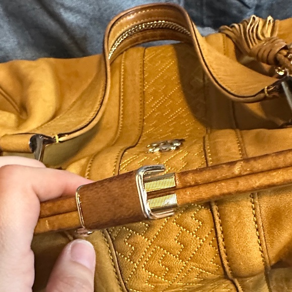 L.A.M.B. Tan Leather Bowler Bag - Picture 7 of 7